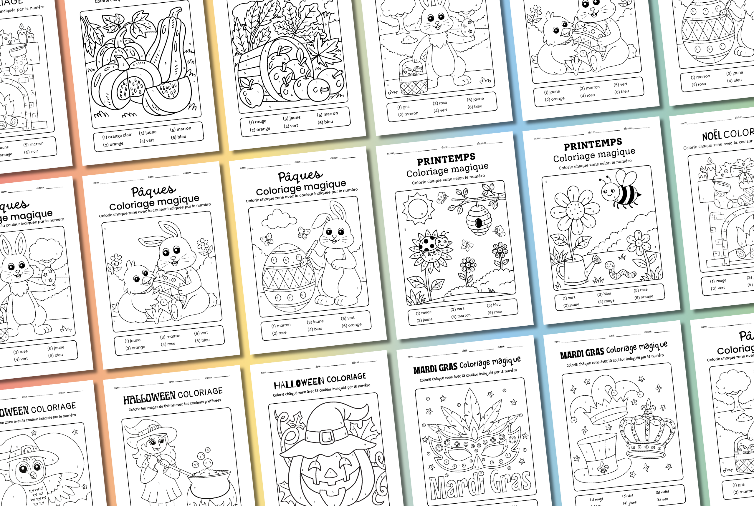 Coloriages magiques grande section