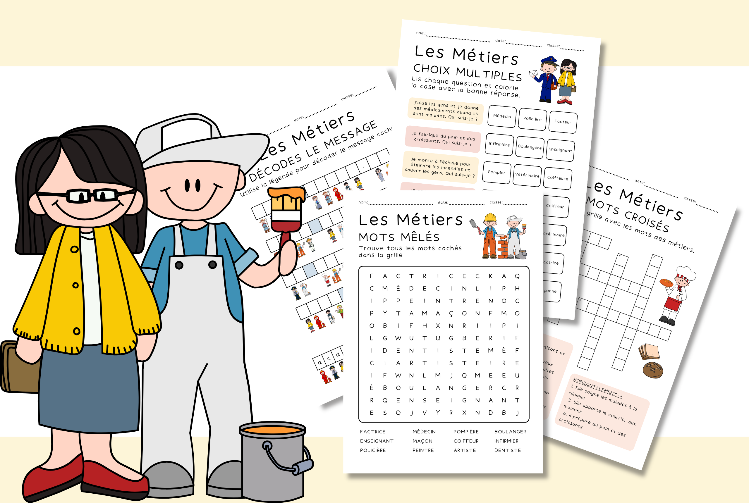 Explorons les métiers avec des activités FLE